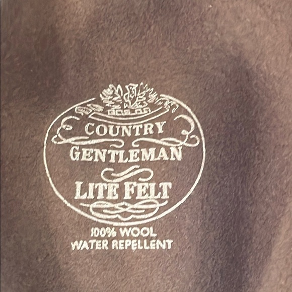 Country Gentleman Bromley Tan Brown Lite Felt Wool Fedora Water Repellent Sz M - Picture 5 of 7